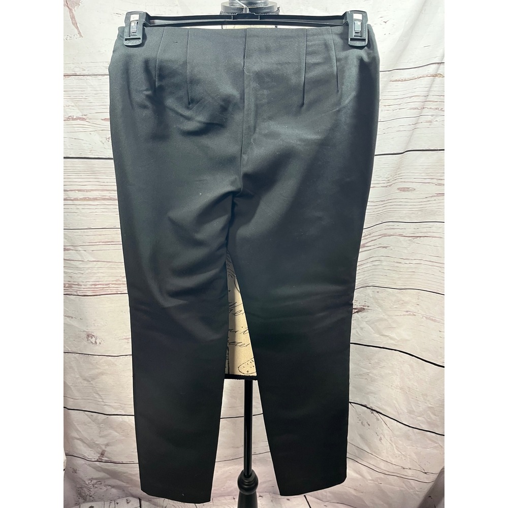 HARVE BENARD Black Flat Front Tailored Career‎ Pants Size 2